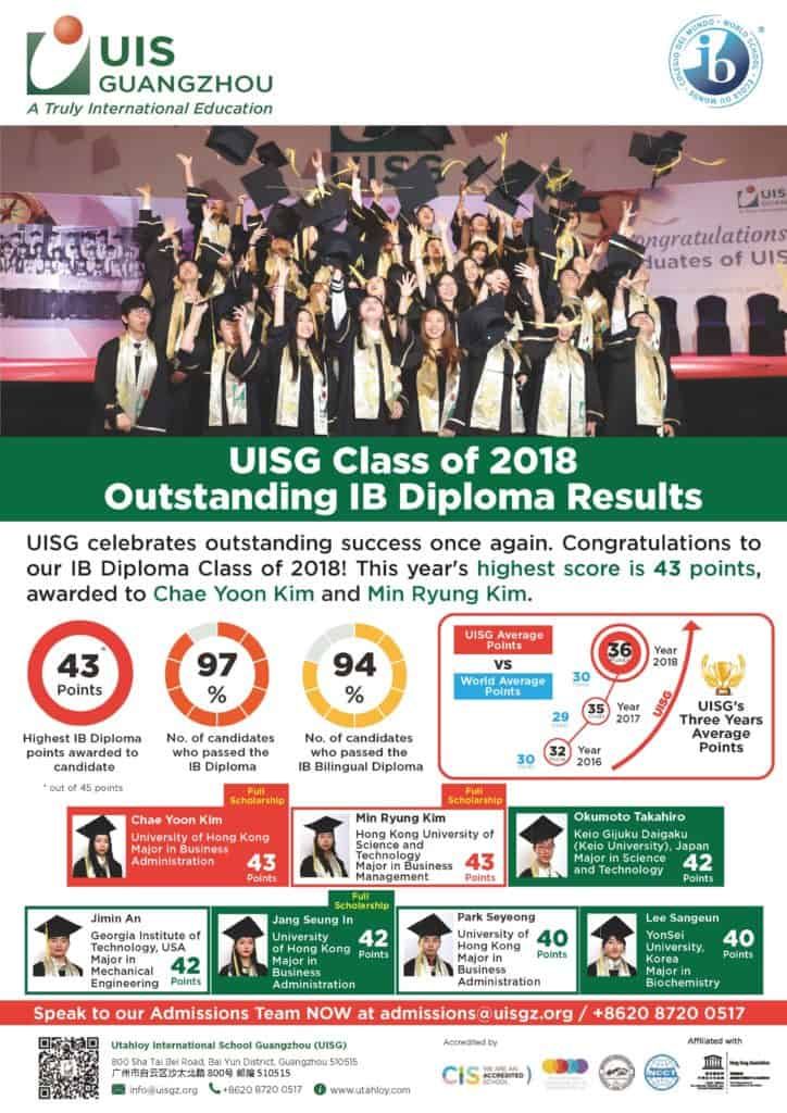  uisg 2018 ib resutls A4 size1 The Outstanding IB Diploma Results of UISG Class of 2018