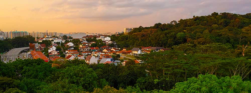 Bukit Timah in Singapore during sunset