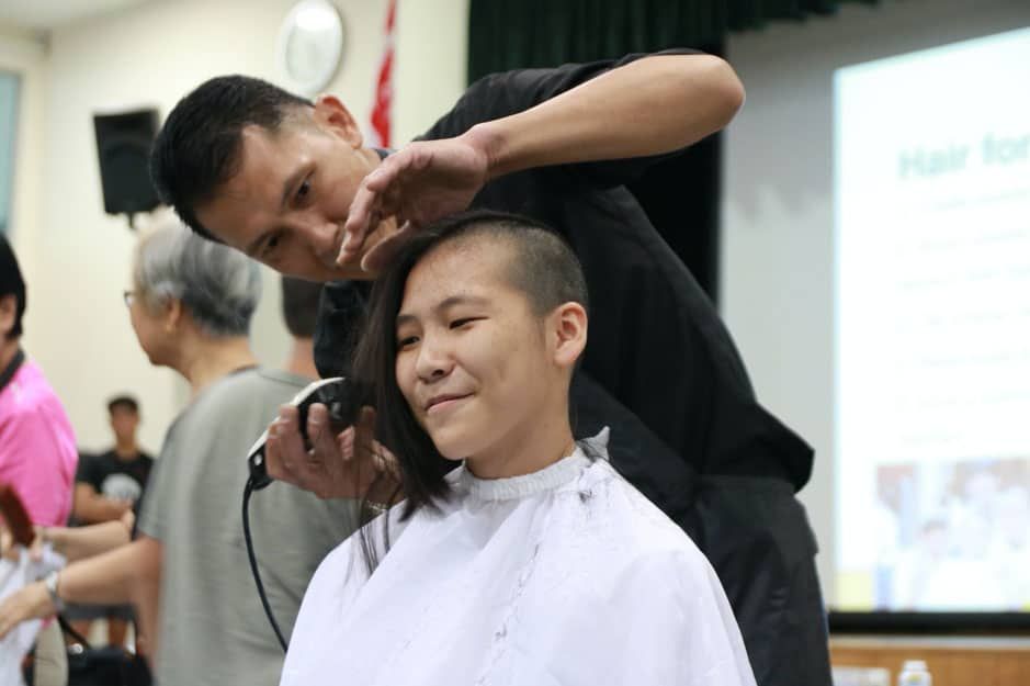 Jiayi shaved her head for Hair for Hope, an annual opportunity for SJI International students to raise funds to support the Children 286_img2_939x625 Scholar's Success Story at SJI International | World Schools's Cancer Foundation.