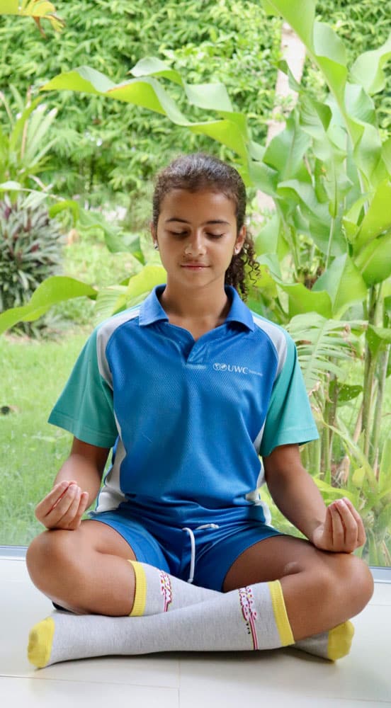 Practicing mindfulness helps students stay balanced.