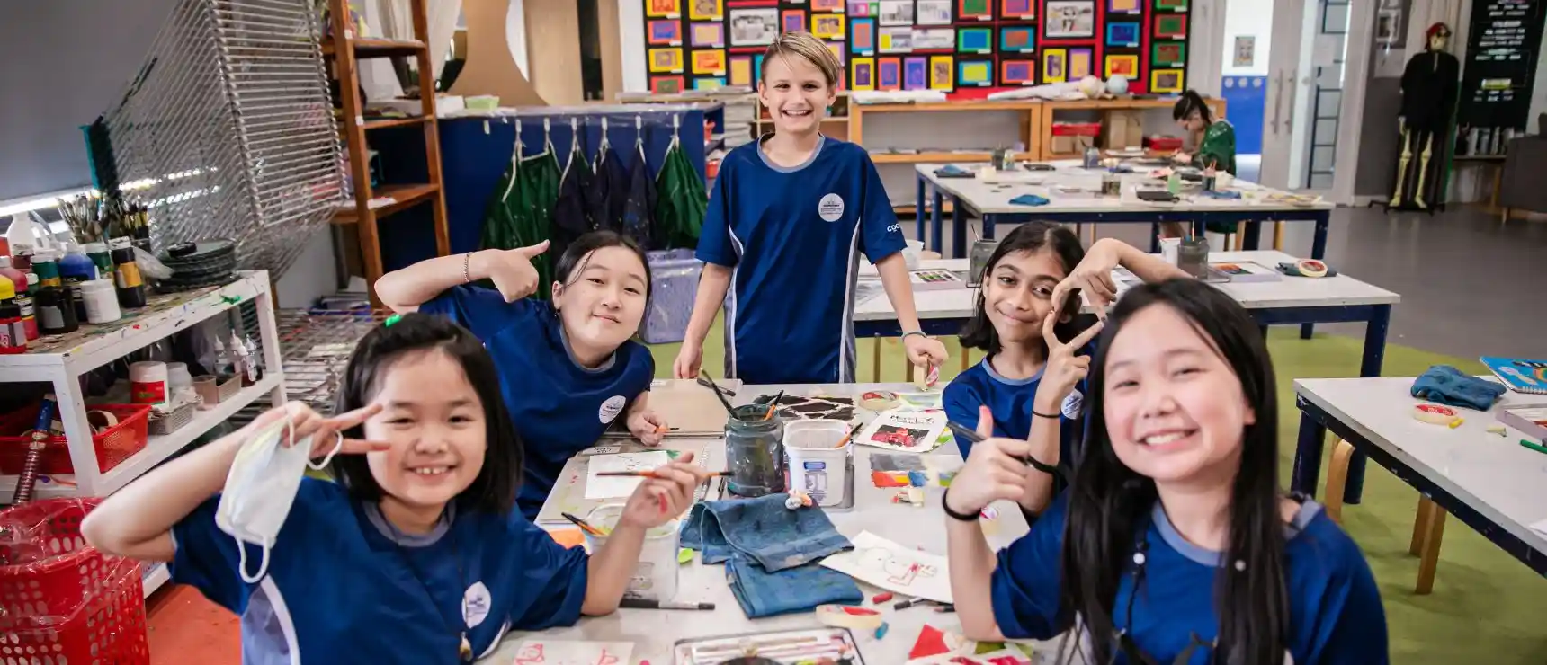 Group of primary students are studying in their Art Class Celebrating-Diversity-3 Celebrating Diversity: 3 Effective Ways to Promote Inclusivity in International Schools