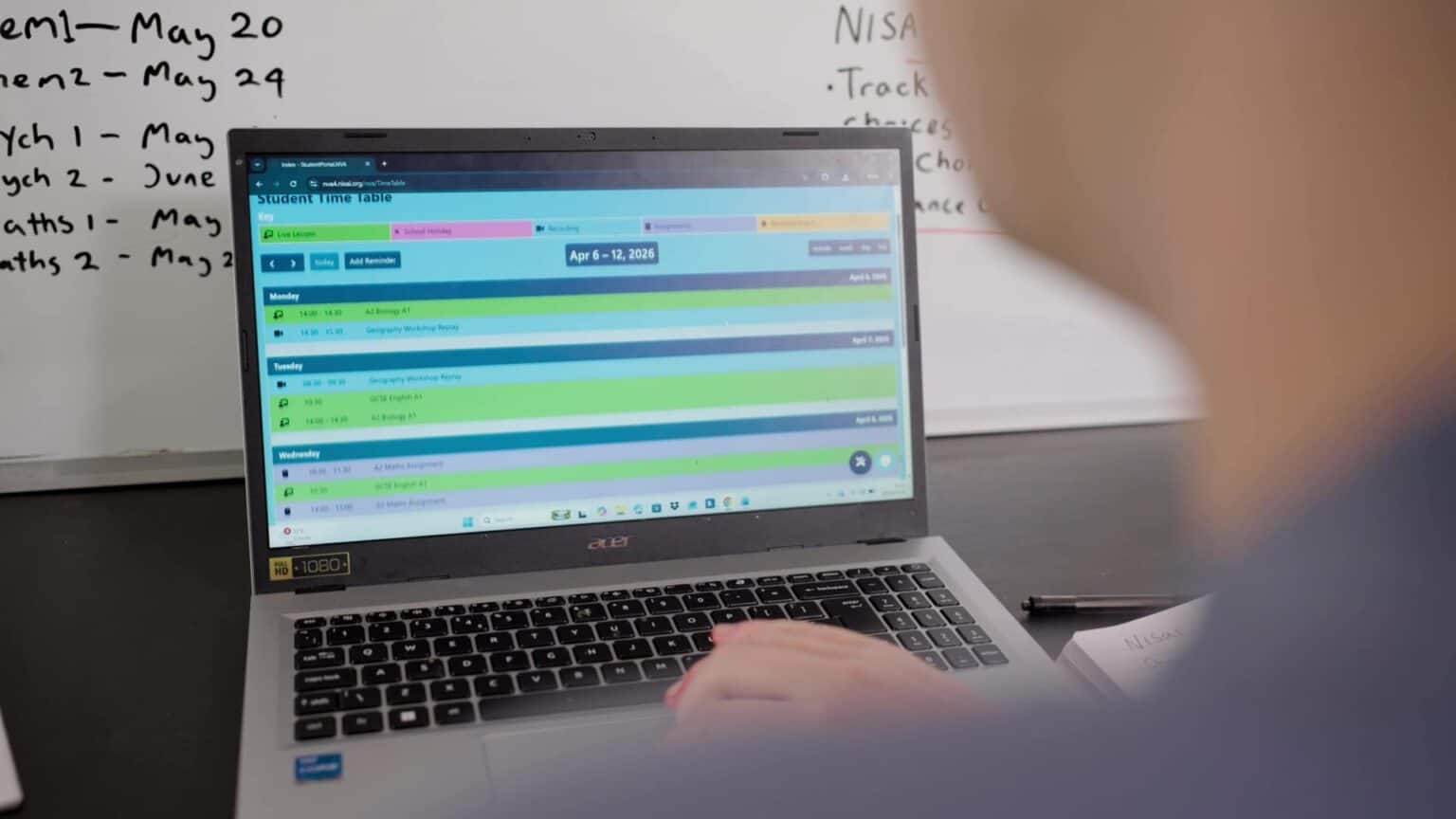Interactive digital classroom with personalized lessons and virtual teaching at Nisai Learning.