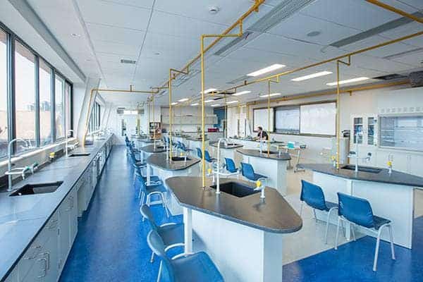 State-of-the-art science lab at Dulwich College Shanghai Pudong with advanced equipment.