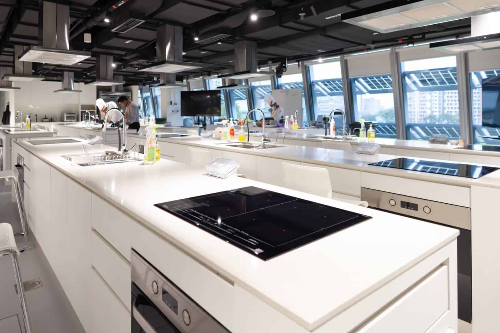 Modern science laboratory with advanced equipment at Dulwich College Shanghai Pudong.