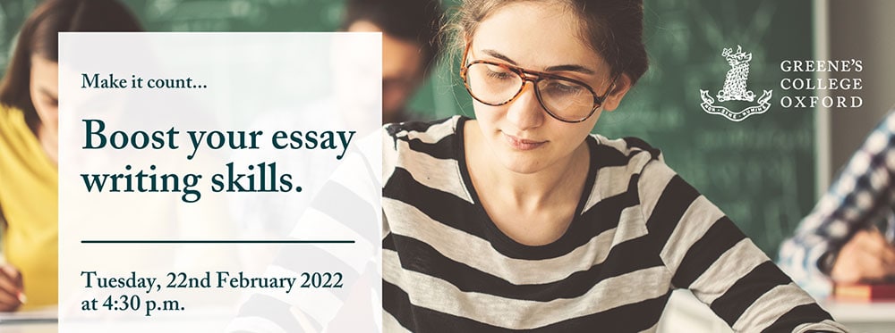 Free Greene’s College webinar on Essay Writing
