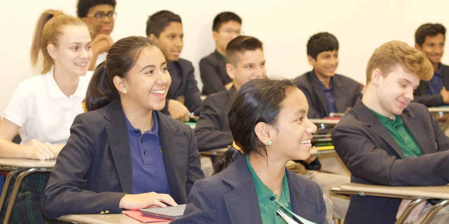 Diverse students engaged in learning at World Schools, encouraging academic excellence and cultural diversity.