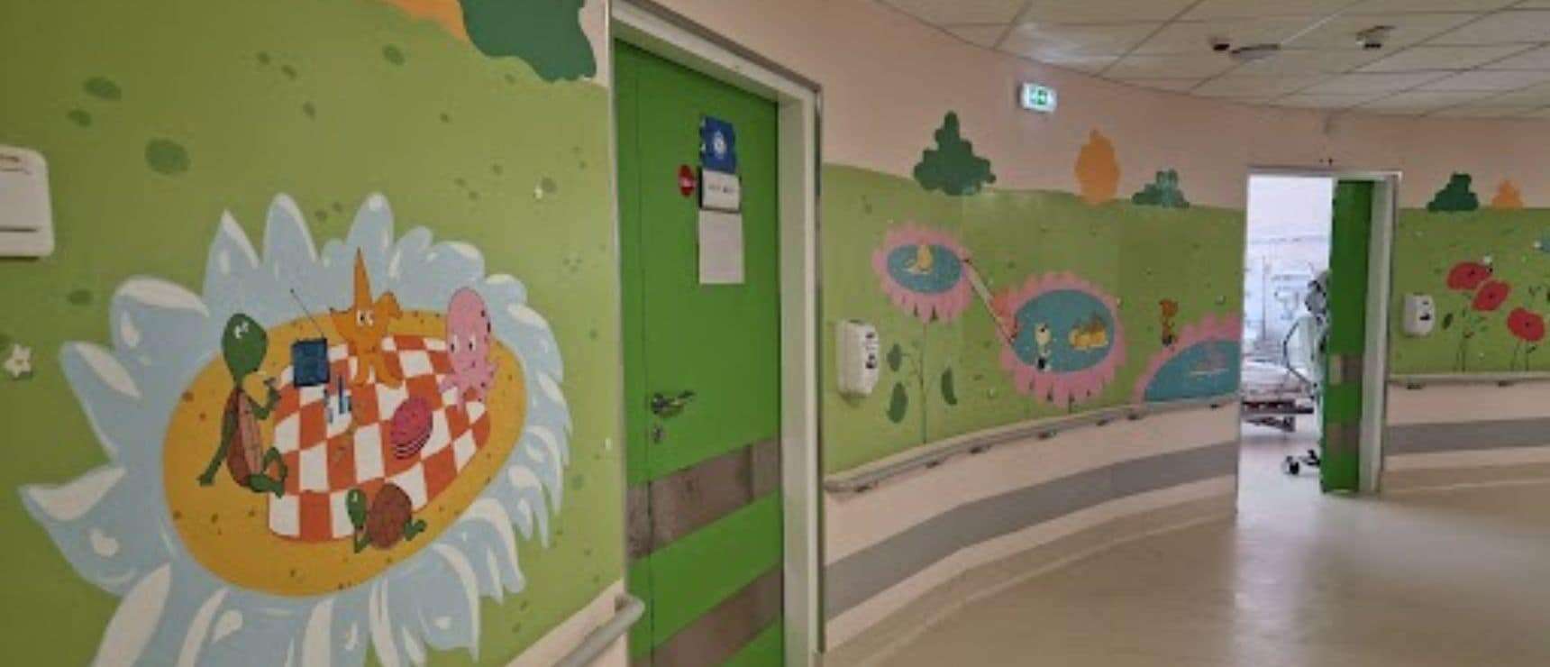 ISSH student artwork at the Children’s Hospital of Bucharest, Romania.
