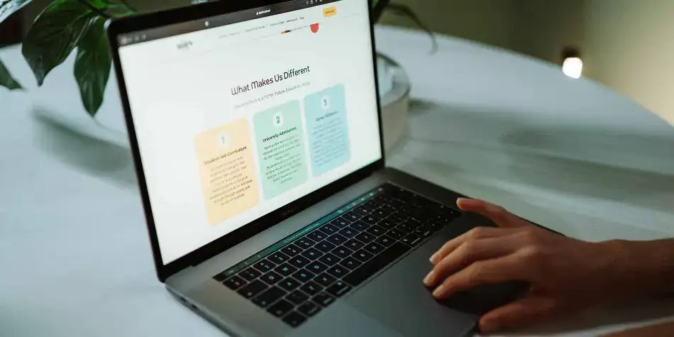 Modern online school platform showcasing diverse curriculums and global educational standards for world schools.