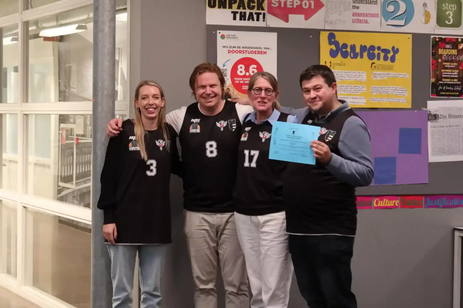 Students celebrating academic success at World Schools, highlighting quality international education.