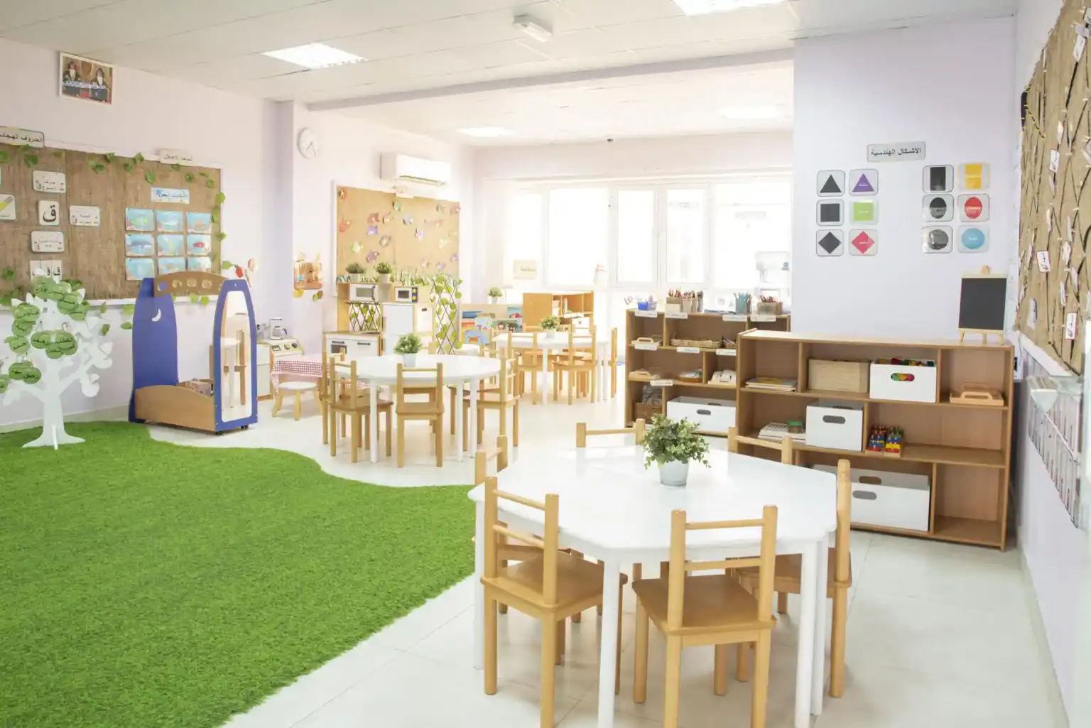 Bright and welcoming kindergarten classroom designed for early childhood education at World Schools.