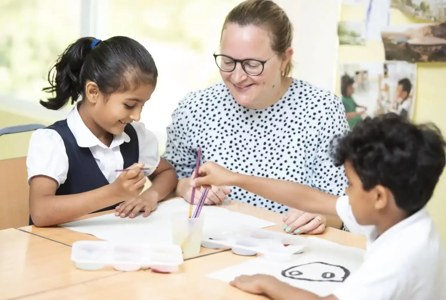 Engaging classroom with diverse students, promoting inclusive educational environment for global success.