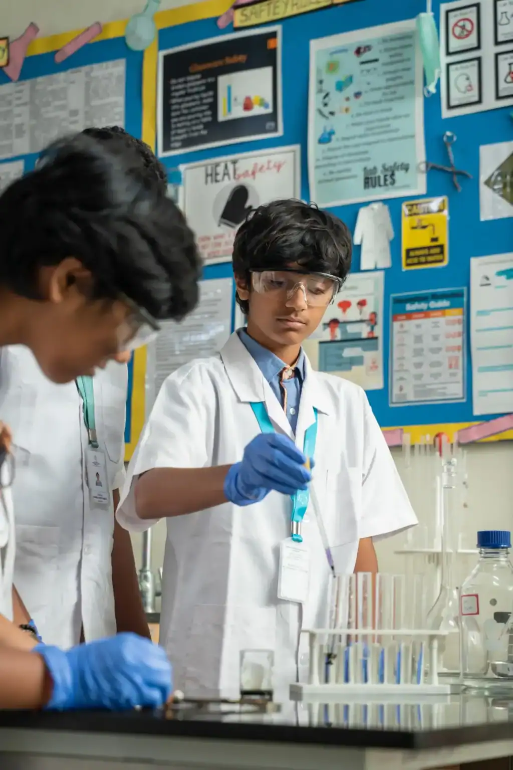 Innovative student science experiment at World Schools, inspiring future scientists and leaders.