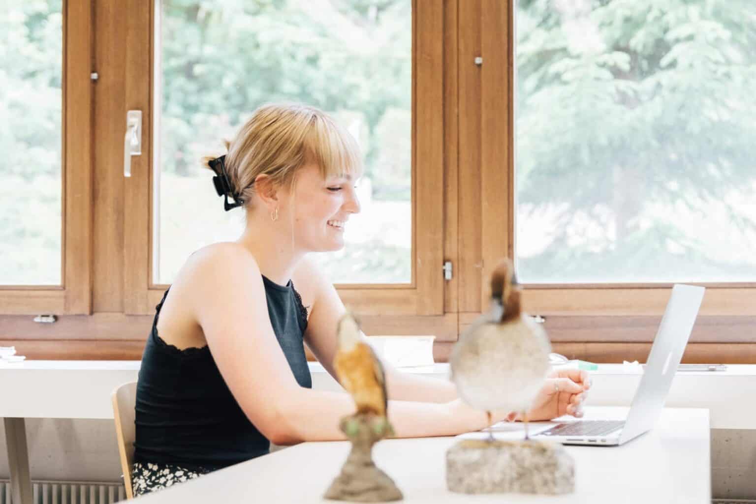 Bright young student engaging in online learning at a world-class international school.