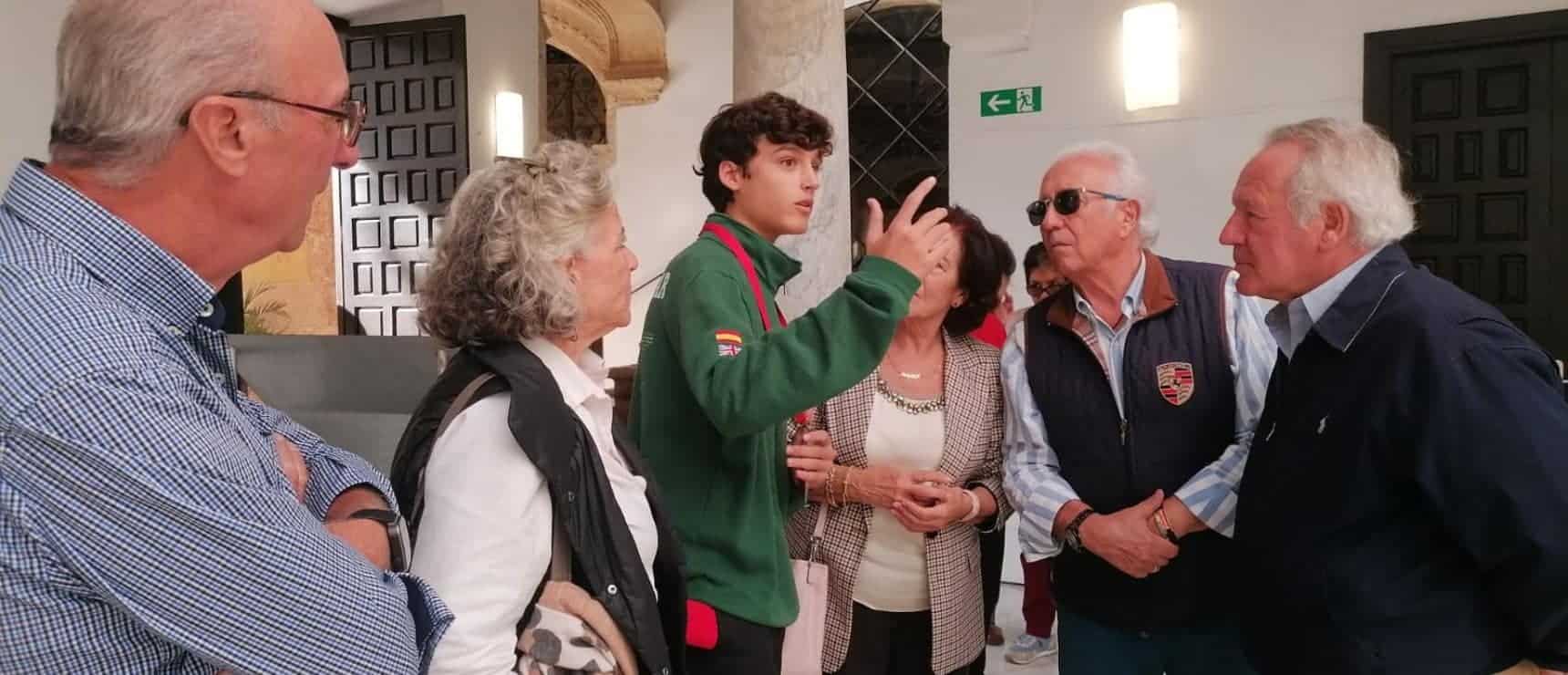 Ages of the young participant with elderly people at World Schools event in Spain.