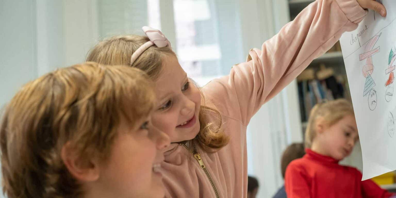 Engaging students in creative activities at a World School, fostering innovation and global education.