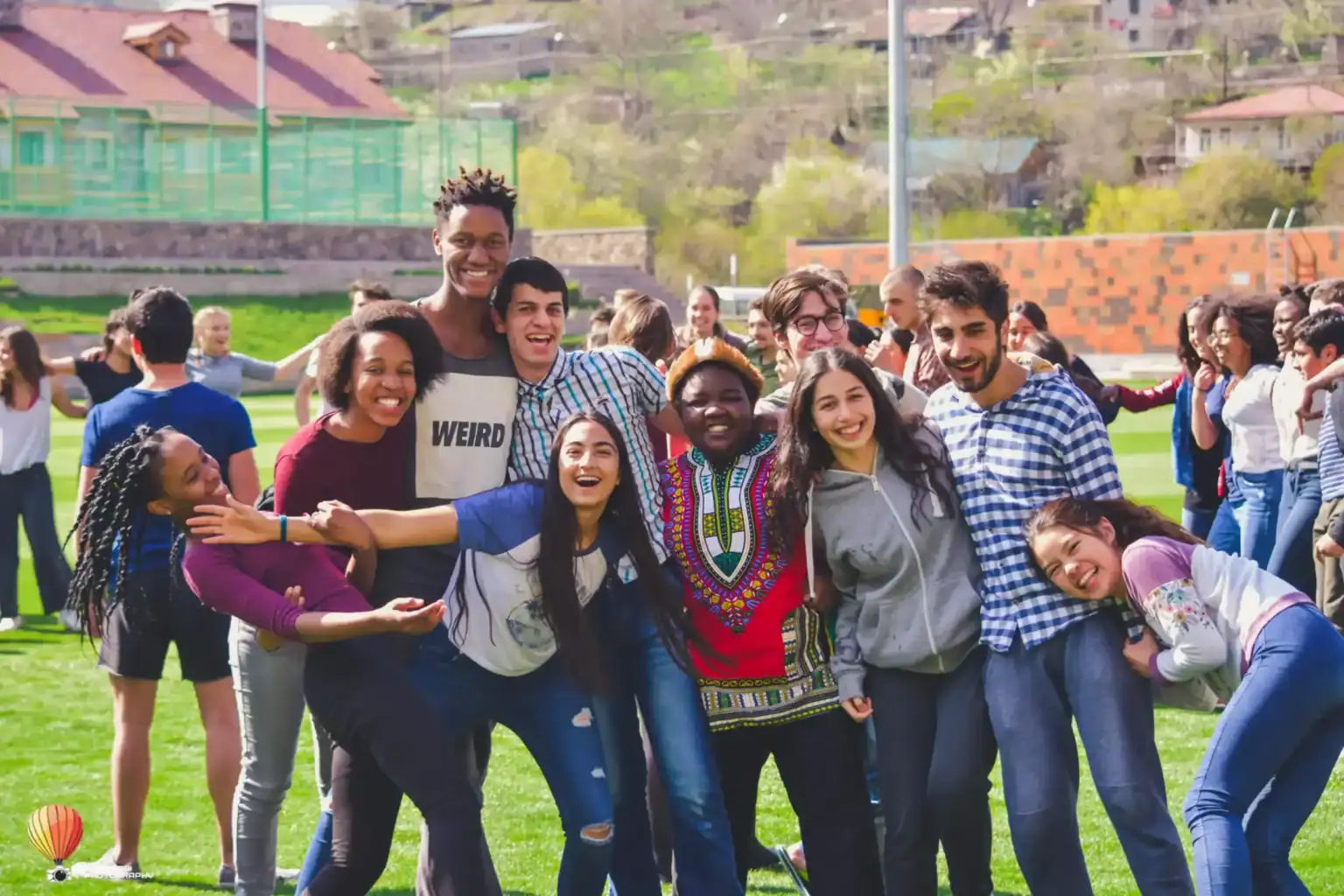 Enjoying diverse cultural activities at a world school campus, fostering global understanding and student engagement.