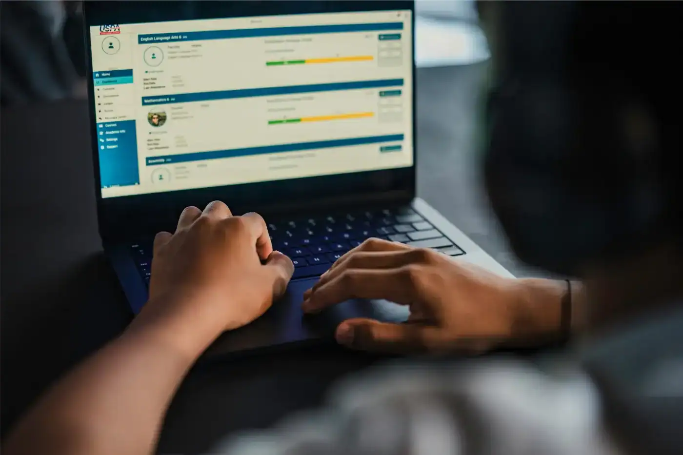 Online private school management system for middle and high school students.