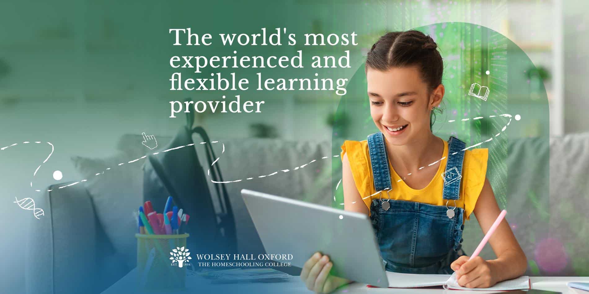 Engaging young girl using a tablet for personalized learning at a top homeschool college.