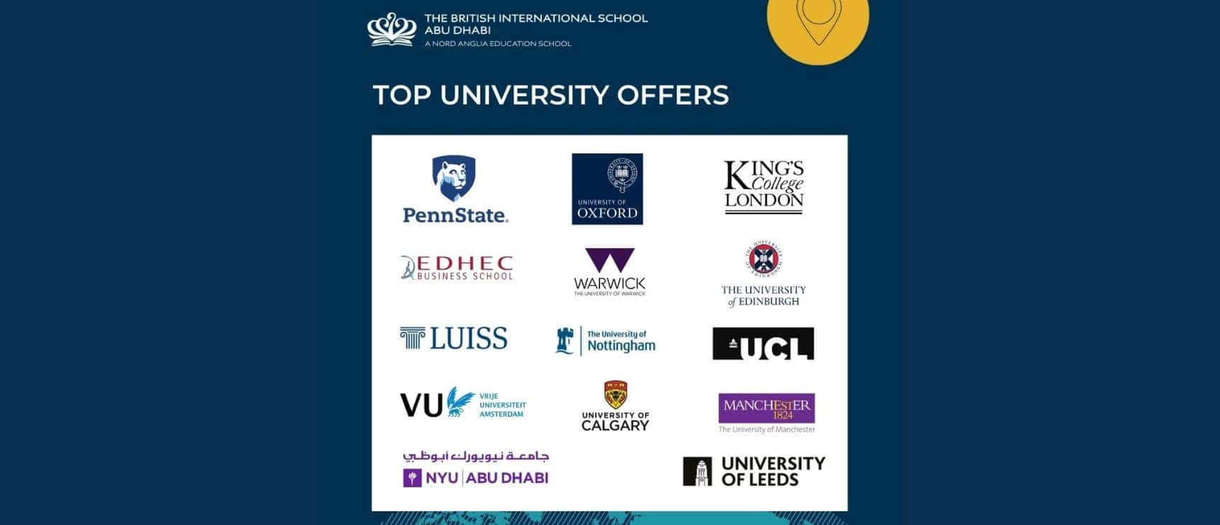 The British International School Abu Dhabi Students Secure Offers from Top Universities Worldwide