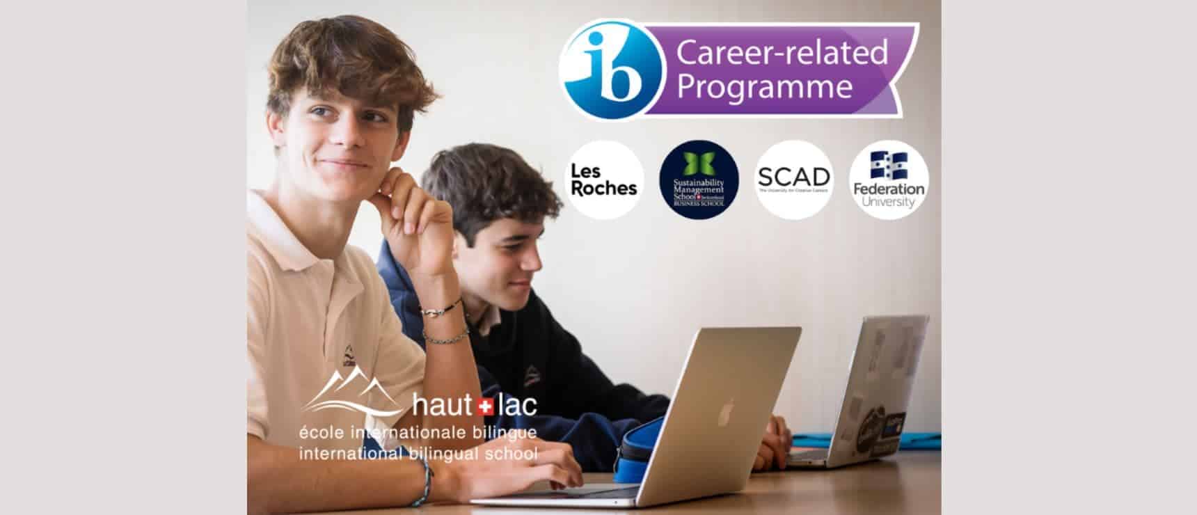 Bright young students at an international bilingual school focusing on career-related programs and global university opportunities.