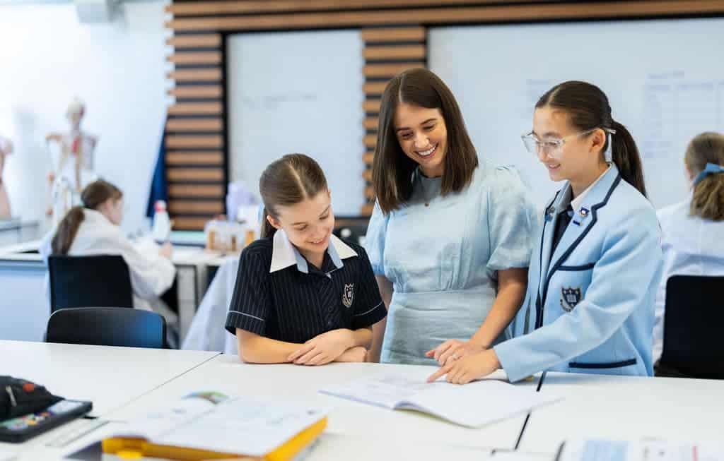 Students engaging in classroom activities at Walford Anglican School for Girls.