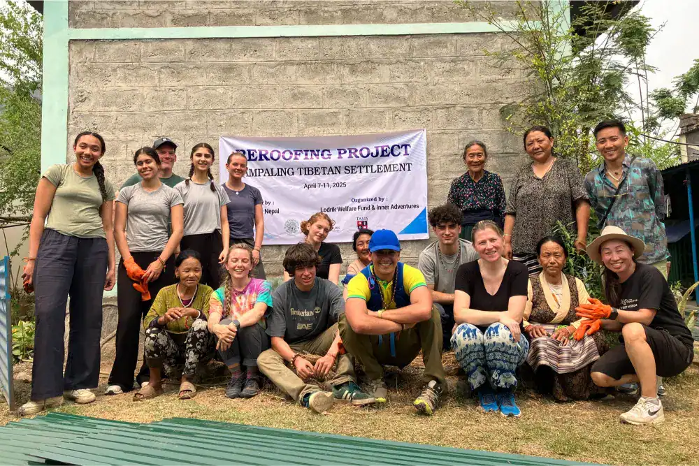 This Month at TASIS: April 2025 12 Volunteers participating in a sustainable building project for Tibetan settlement community.