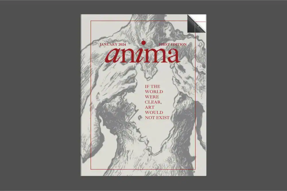 This Year at TASIS: 2024 4 Deep artistic magazine cover with abstract human profiles and the quote about art and clarity.