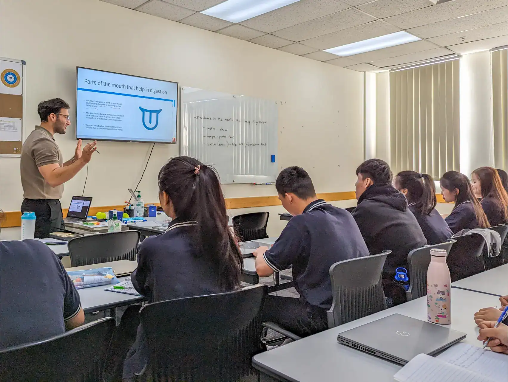 Engaging classroom at a global international school, emphasizing academic excellence and student engagement.