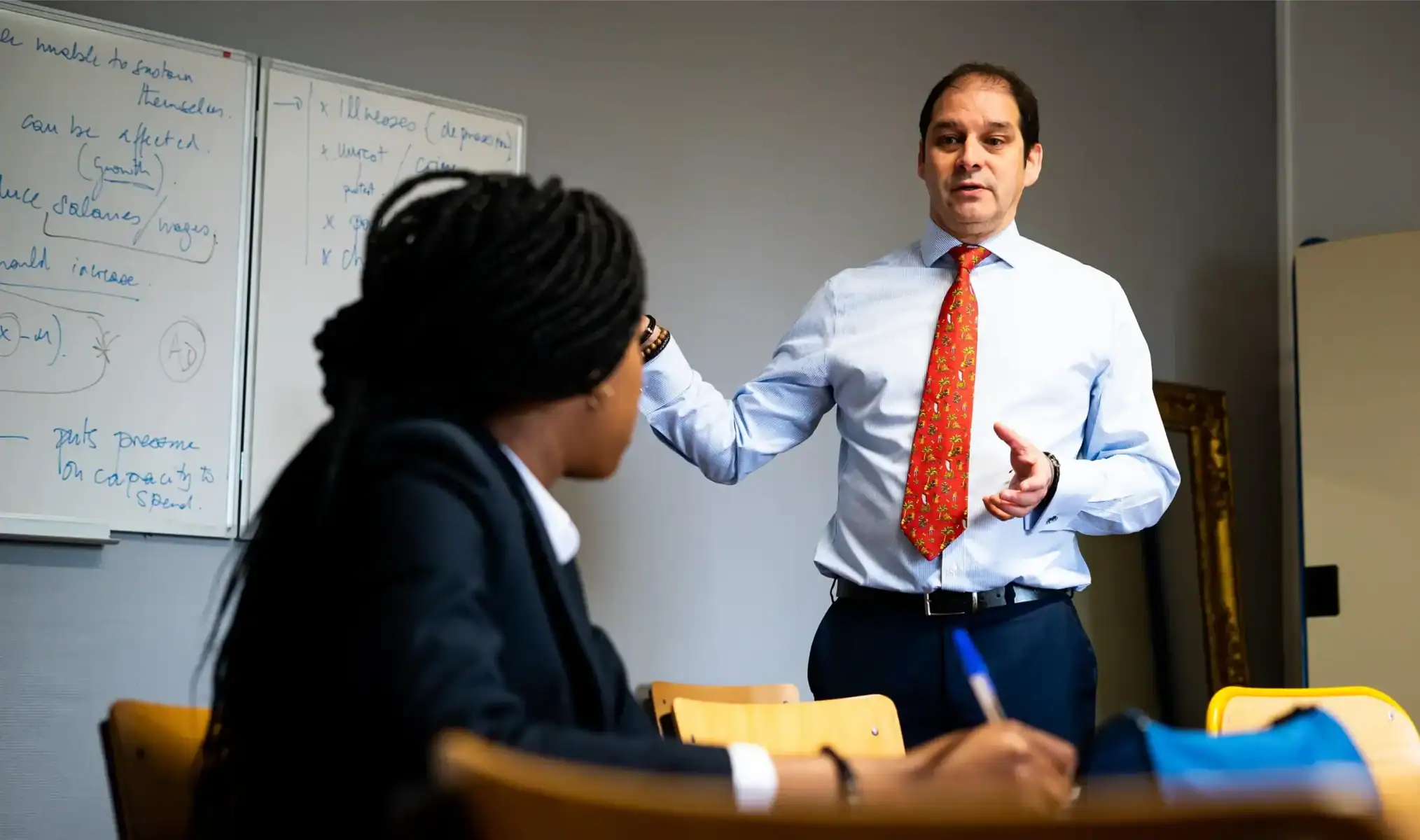 Innovative classroom in a World Schools educational setting focused on global academic excellence and leadership skills.