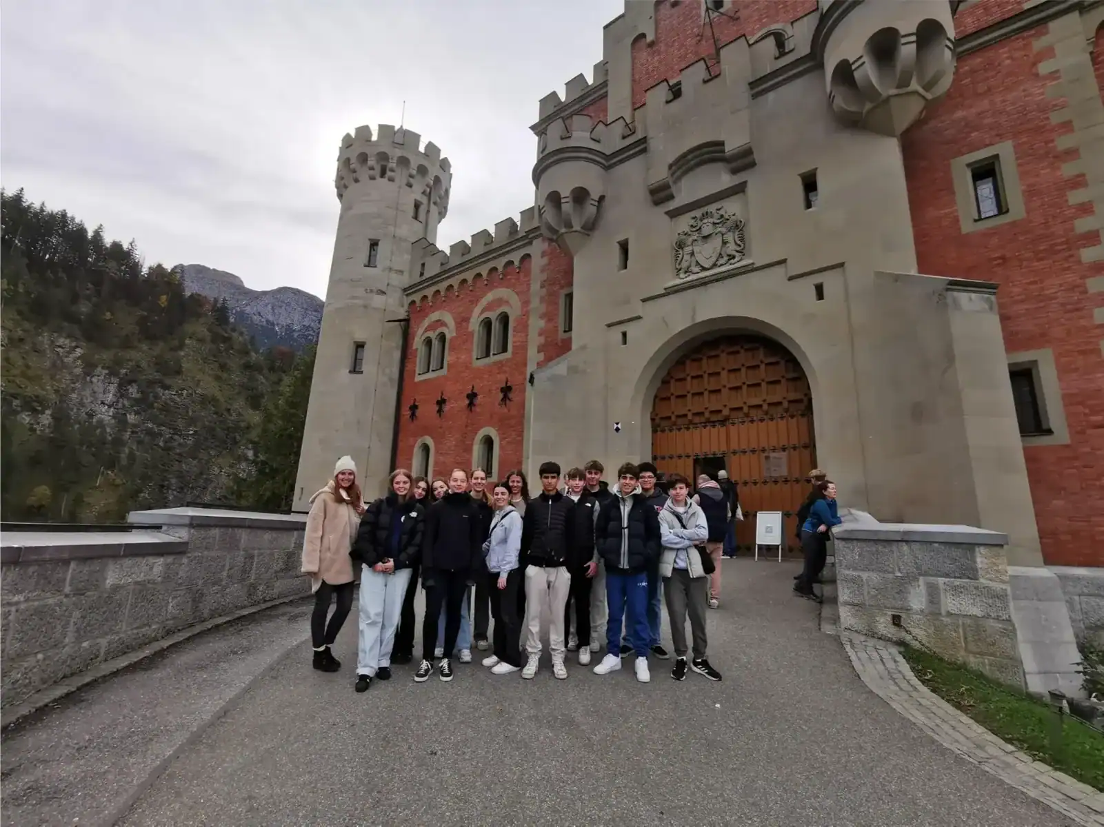 International students at St George's Luxembourg castle.
