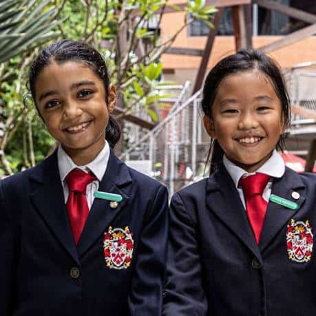 Students in school uniforms at Dulwich College Bangkok, showcasing international education excellenc.