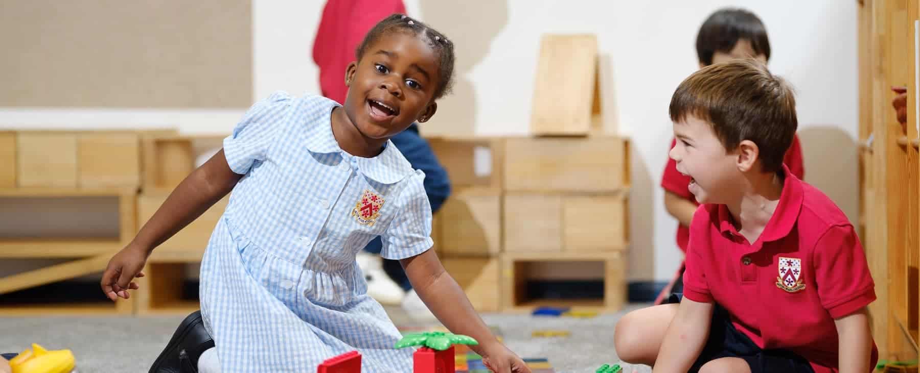 Children playing and learning together at Dulwich College Suzhou.