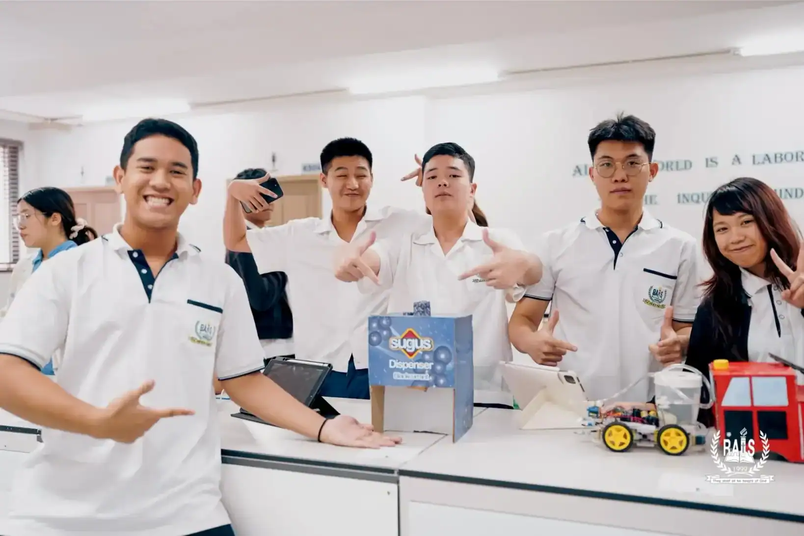 International School Students Engaged in Science Project.