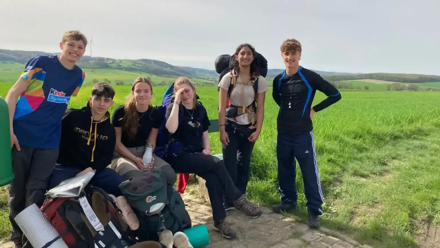 Students from St George's International School exploring nature in Luxembourg.