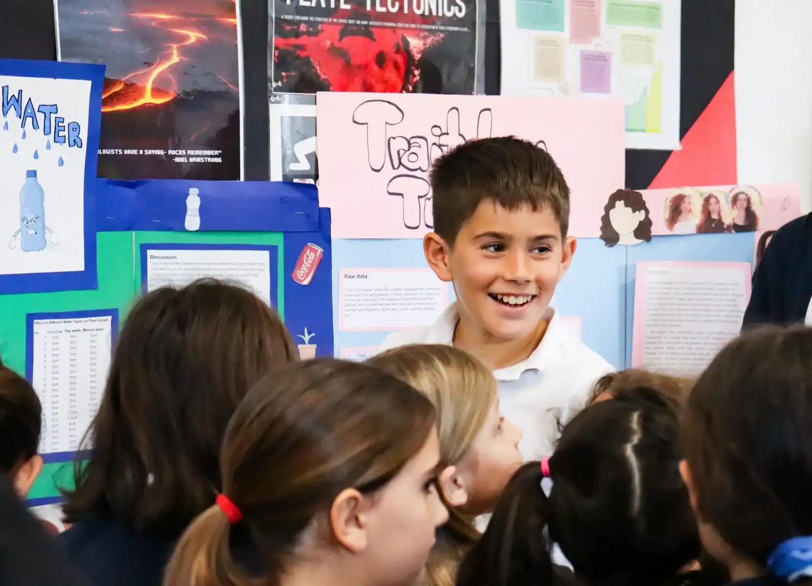 Young students engaging in a classroom activity at St. Francis International School.