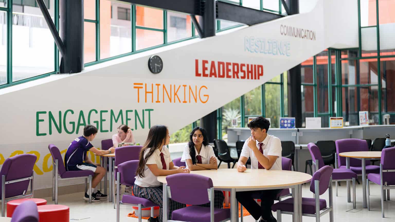 Innovative campus with engaged students and vibrant learning environment at World Schools.