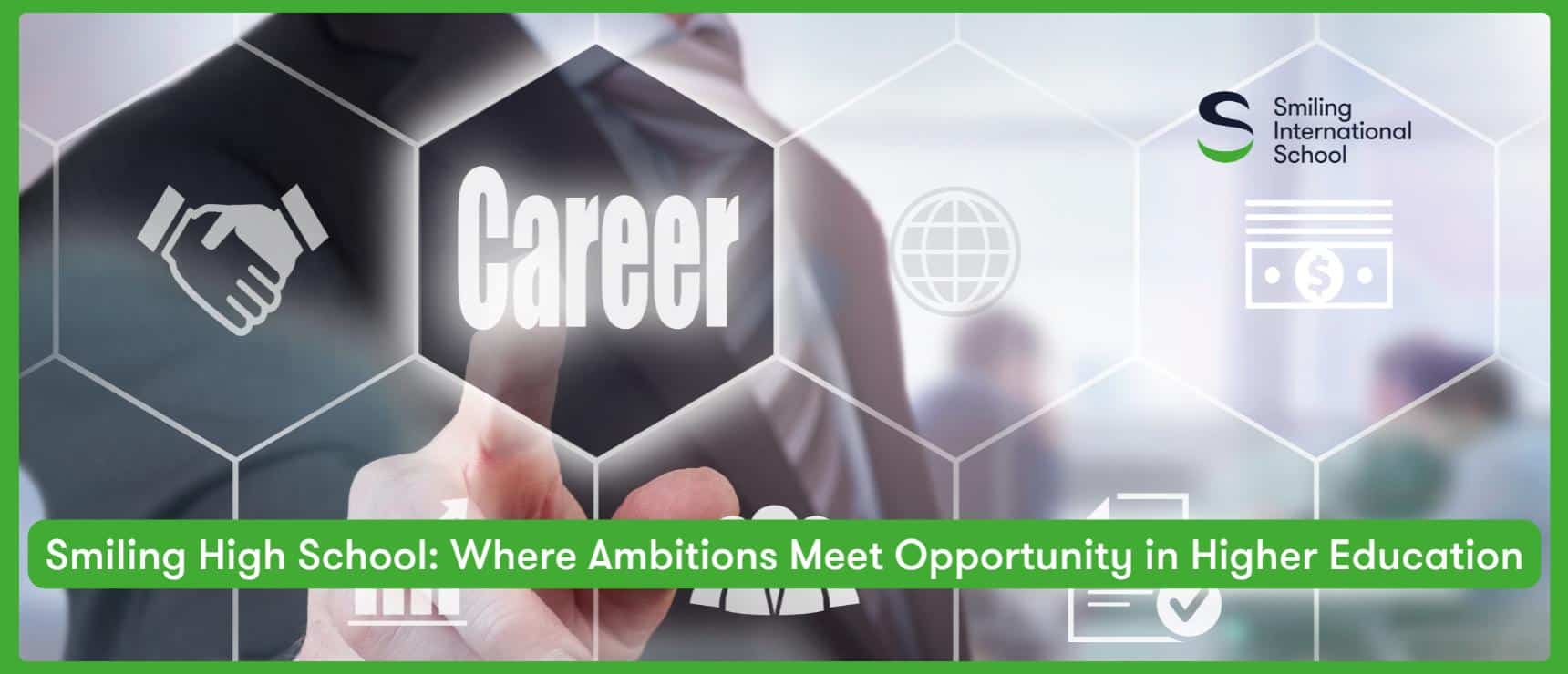 Handshake icon representing career opportunities and professional connections.
